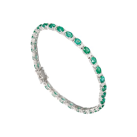 Armband Crivelli SMERALDO in Weißgold Smeraldo 5.20 Ct 421-BR-OV-4-3 - 421-BR-OV-4-3